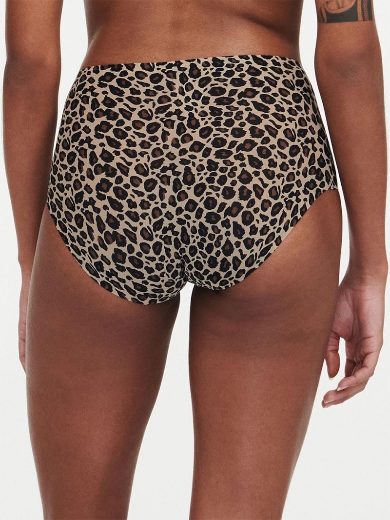 Chantelle SoftStretch Brief Panties Leopard Nude | USA 2008ORX