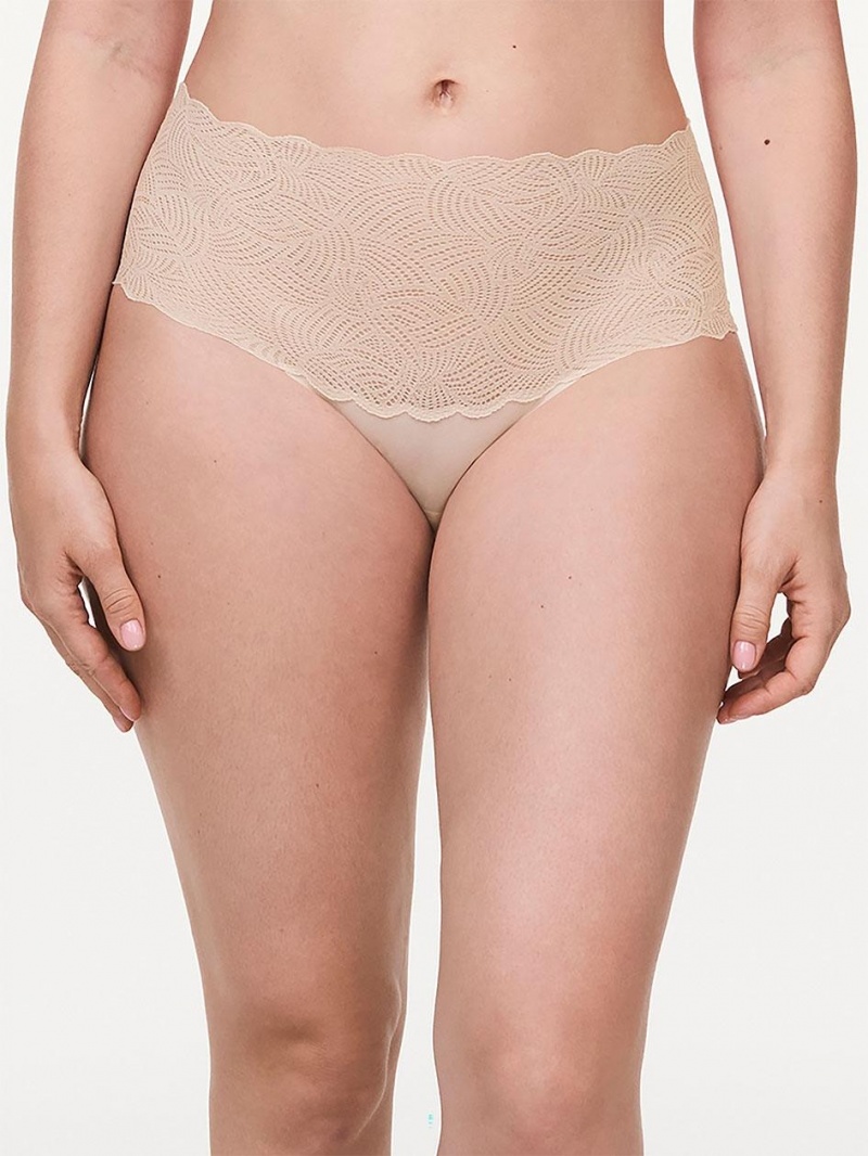 Chantelle SoftStretch Lace Brief Panties Nude Blush | USA 1758LHT