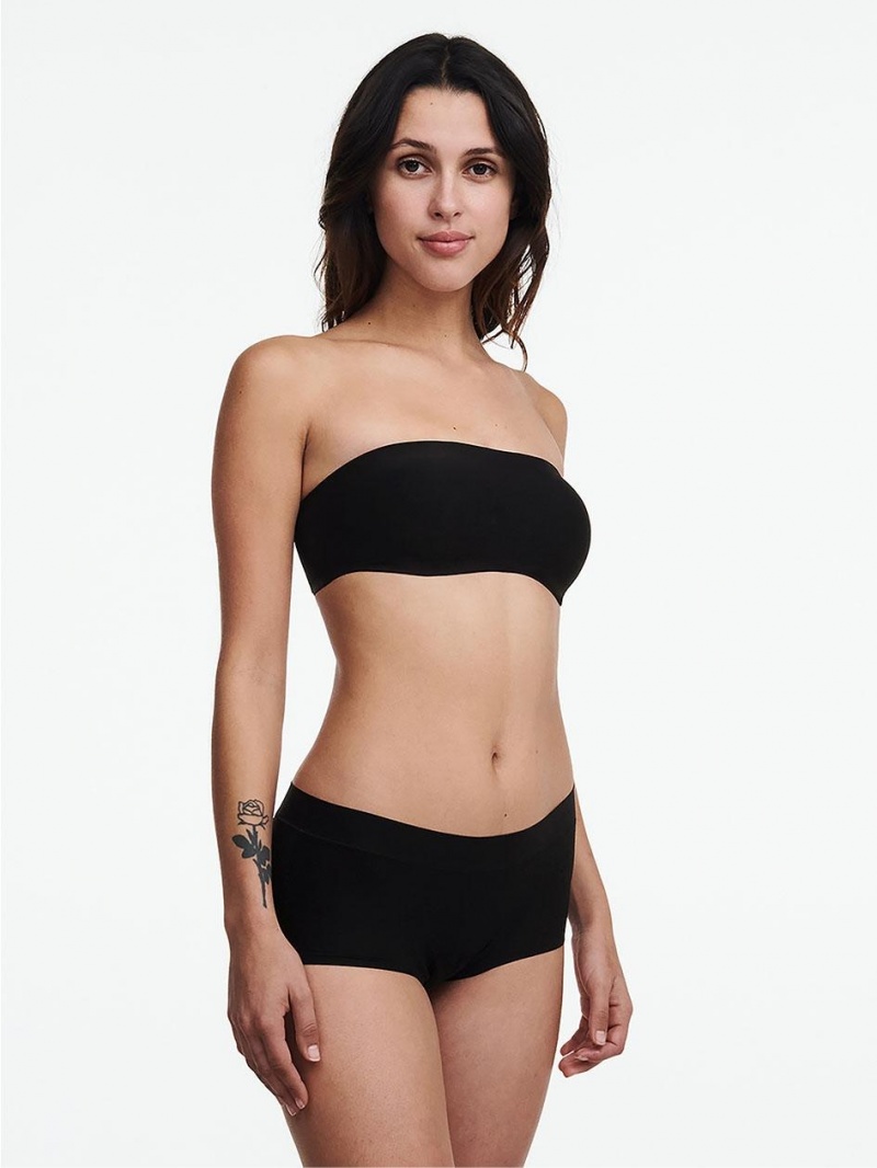 Chantelle SoftStretch Padded Bandeau Bras Black | USA 1038QZD