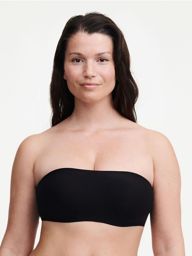 Chantelle SoftStretch Padded Bandeau Bras Black | USA 1038QZD