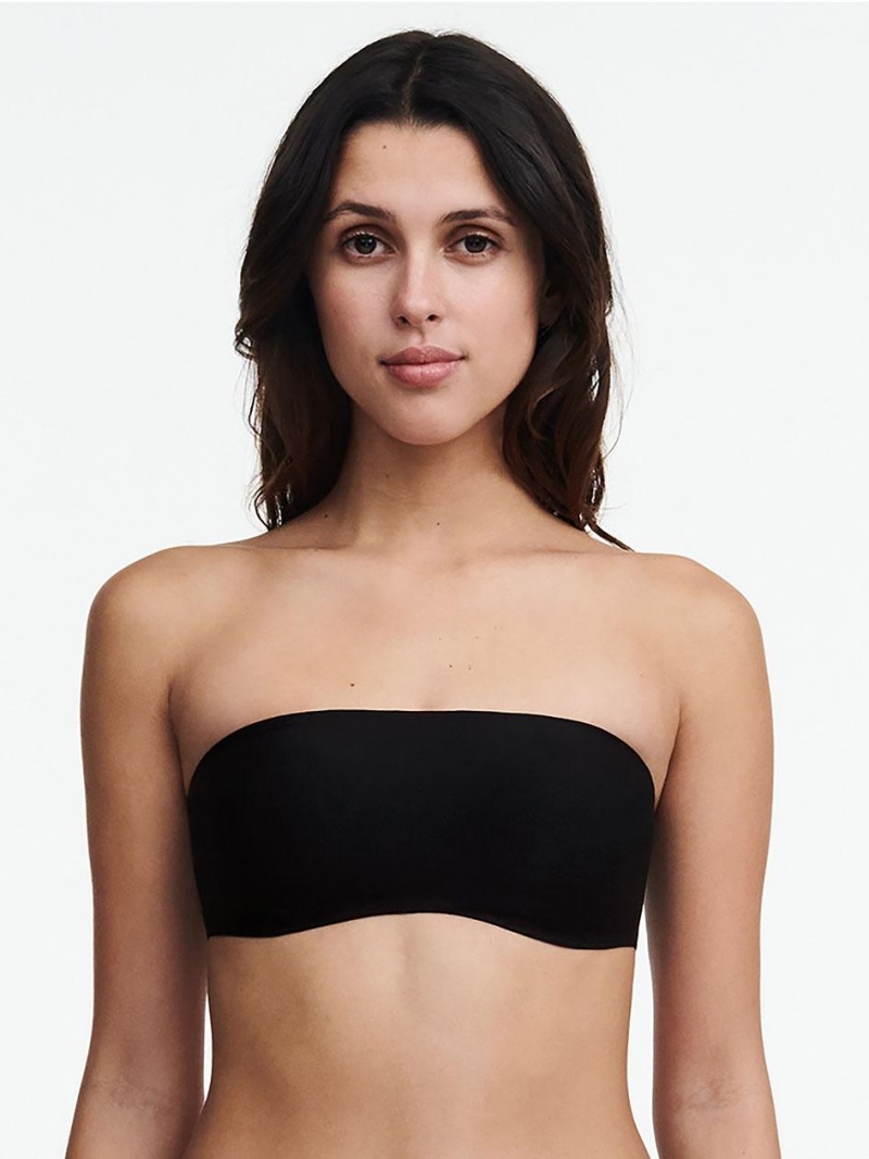 Chantelle SoftStretch Padded Bandeau Bras Black | USA 1038QZD