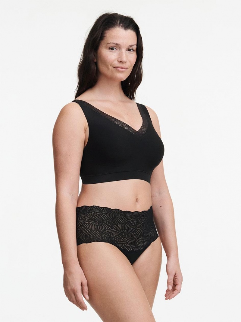 Chantelle SoftStretch Padded Top with Hook and Eye Bras Black | USA 1135ZGY