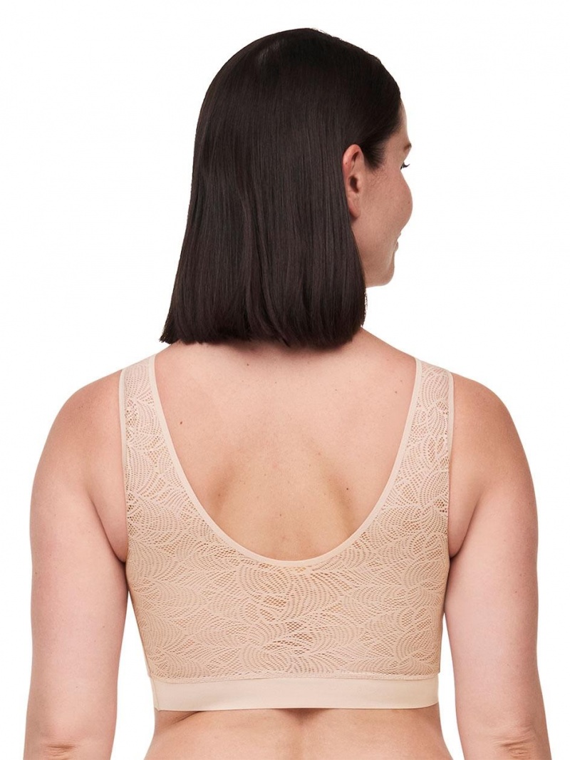 Chantelle SoftStretch Padded Top with Lace Bras Nude Blush | USA 1556NBA