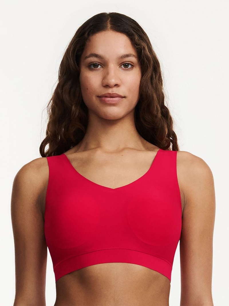 Chantelle SoftStretch Padded V-Neck Bras Poppy | USA 1103FMM