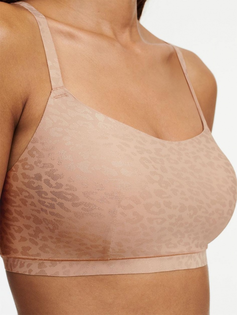 Chantelle SoftStretch Scoop Paddedlette Bras Leopard Shimmer | USA 1282APV