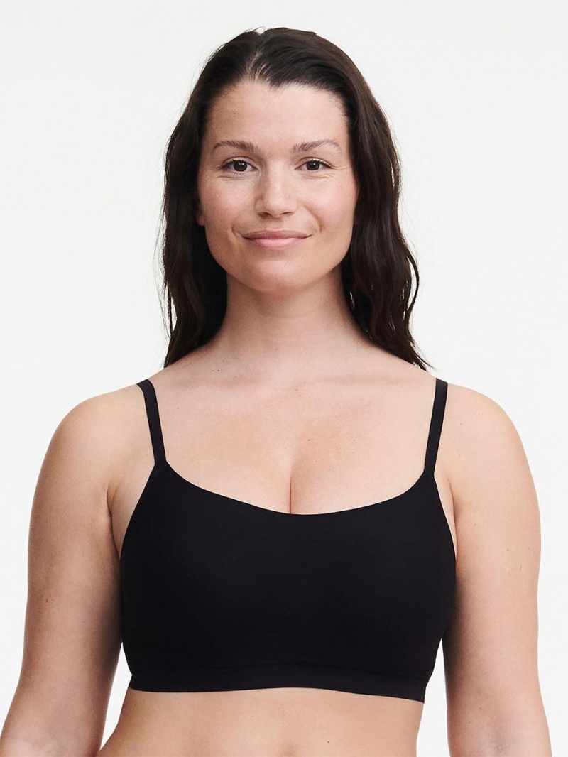 Chantelle SoftStretch Scoop Paddedlette Bras Black | USA 1314JJE