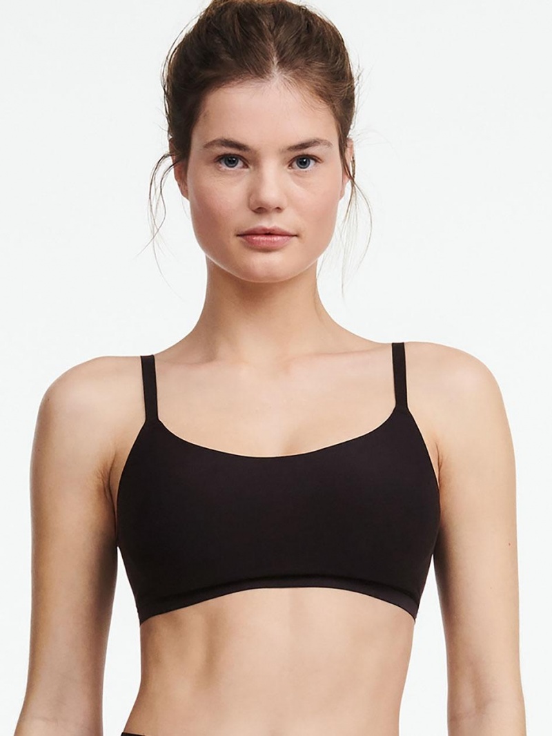 Chantelle SoftStretch Scoop Paddedlette Bras Black | USA 1314JJE