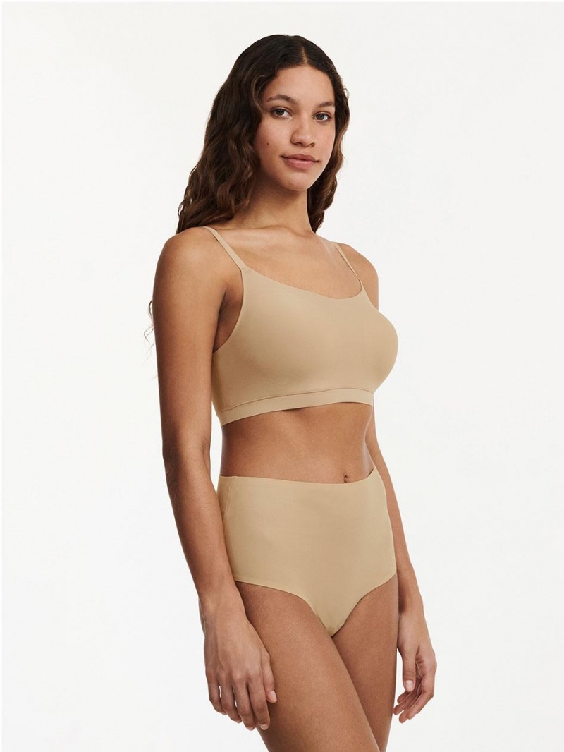 Chantelle SoftStretch Scoop Paddedlette Bras Nude Sand | USA 1452NBA