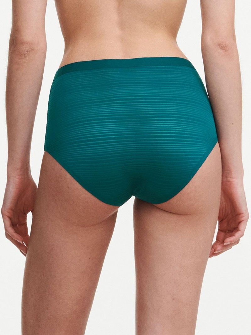 Chantelle SoftStretch Stripes Brief Panties Emerald | USA 1724APV