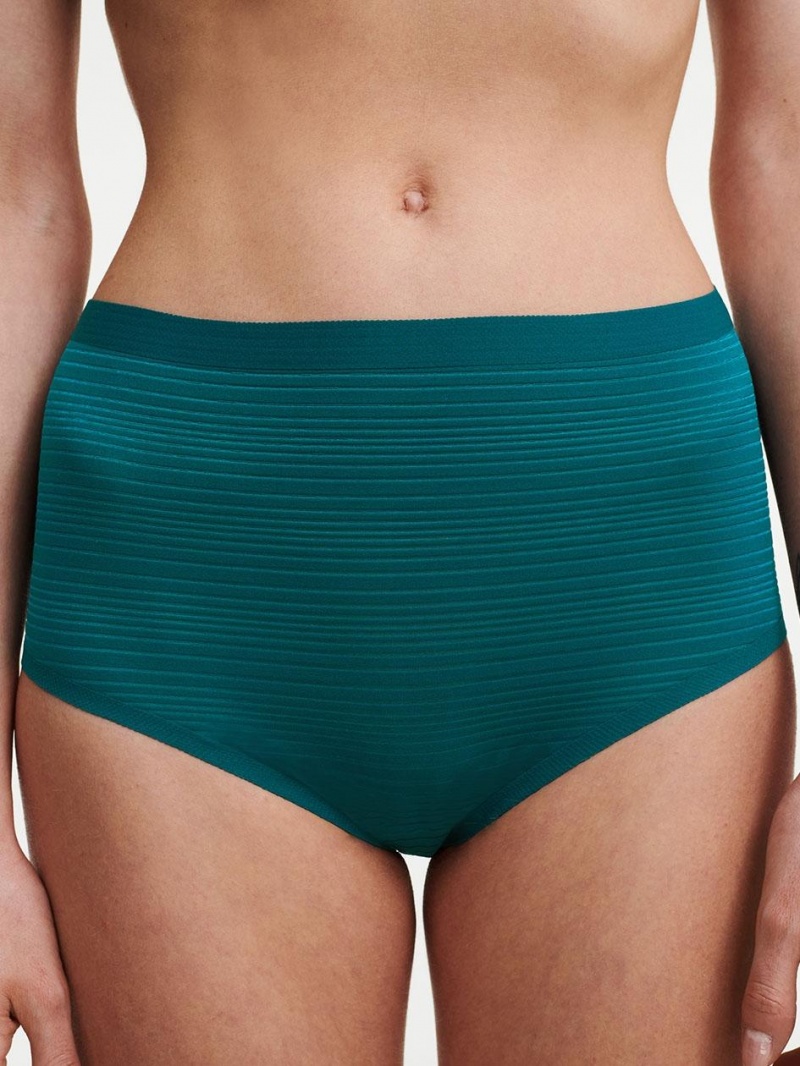 Chantelle SoftStretch Stripes Brief Panties Emerald | USA 1724APV