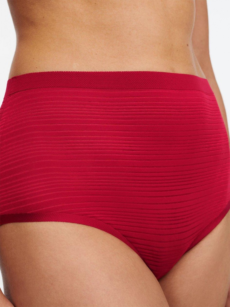 Chantelle SoftStretch Stripes Brief Panties Passion Red | USA 1871WYF