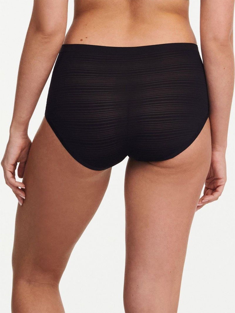 Chantelle SoftStretch Stripes Brief Panties Black | USA 1943CEI