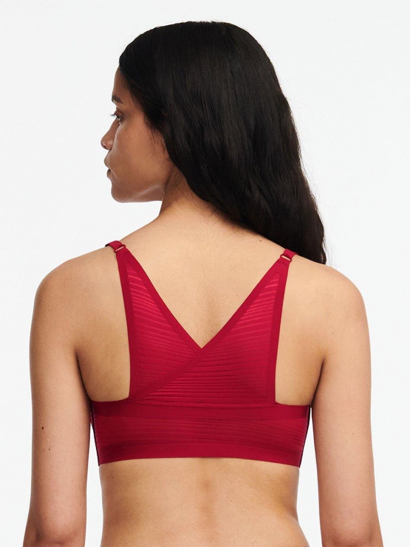 Chantelle SoftStretch Stripeslette Bras Passion Red | USA 1430EXG