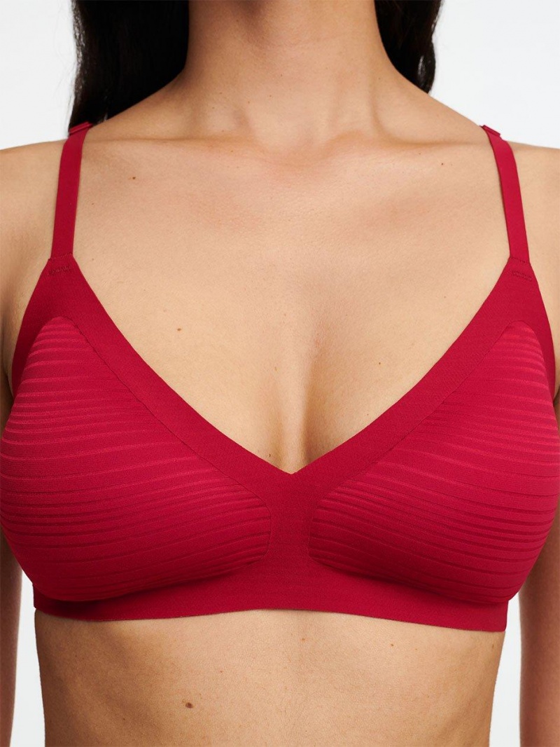 Chantelle SoftStretch Stripeslette Bras Passion Red | USA 1430EXG