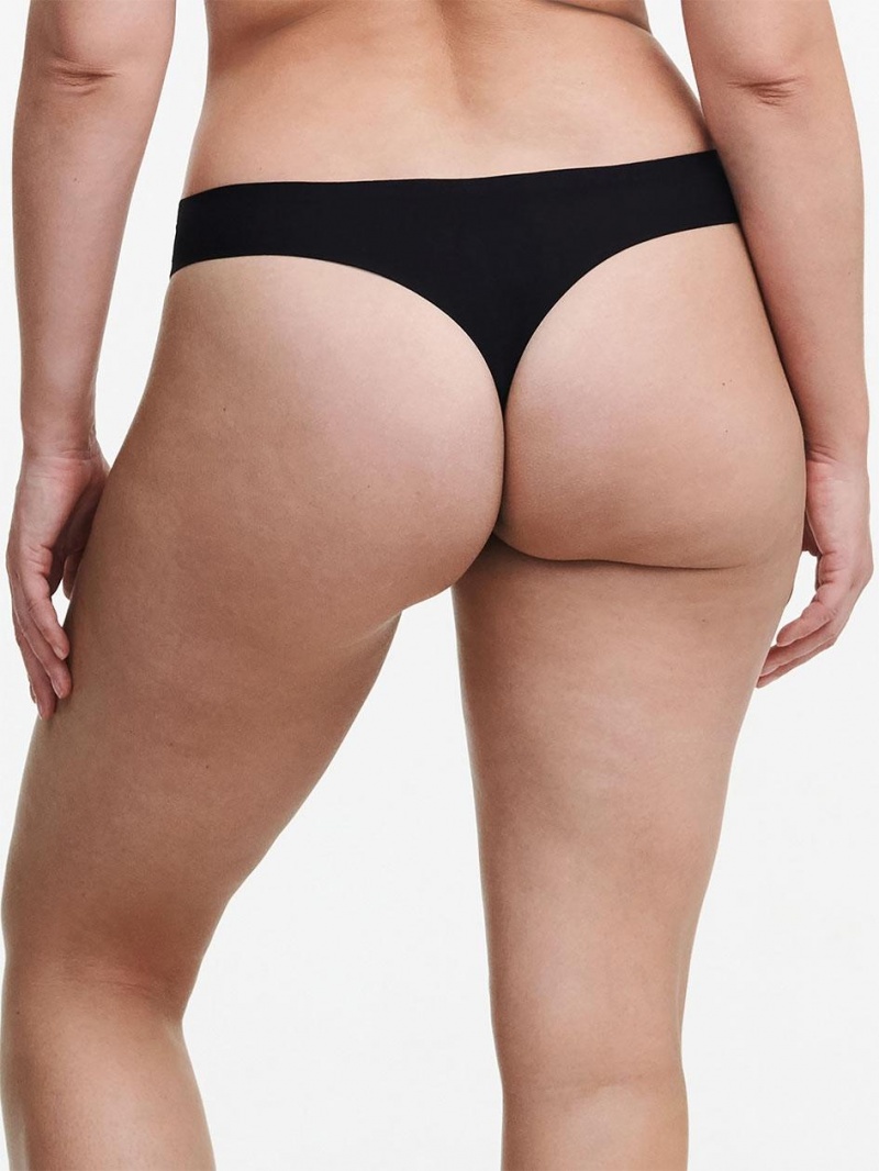 Chantelle SoftStretch Thong 3-Pack Panties Black | USA 2015HKW