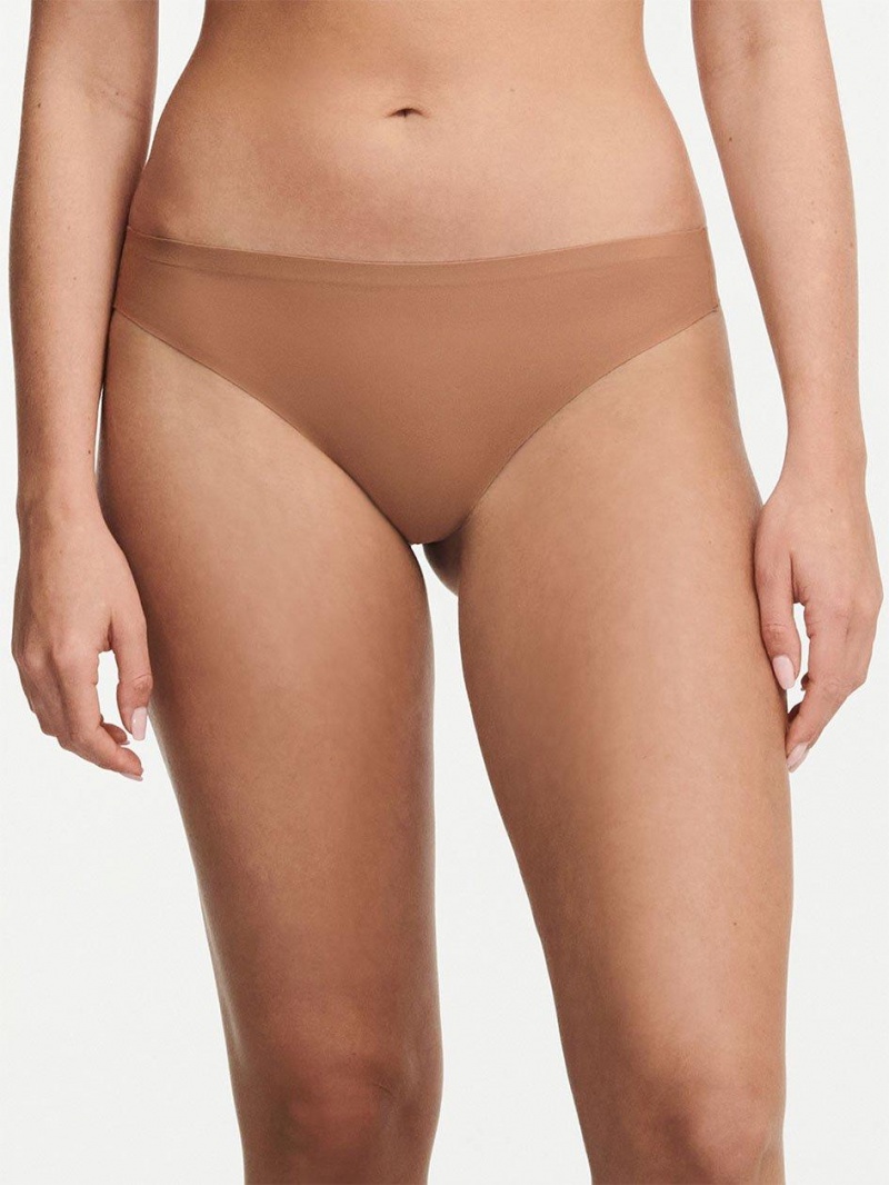 Chantelle SoftStretch Thong Panties Coffee Latte | USA 1932APV