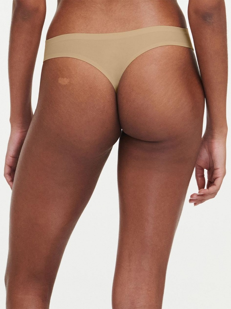 Chantelle SoftStretch Thong Panties Nude Sand | USA 2053WYF