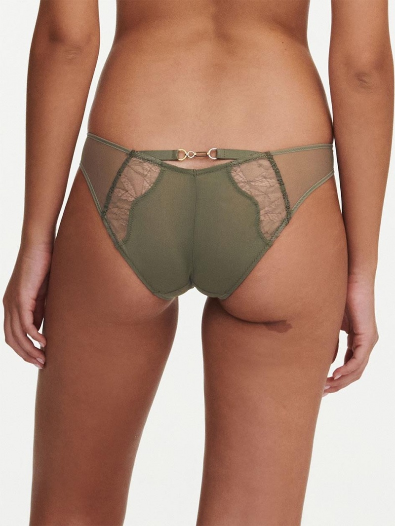 Chantelle Spark Bikini Panties Khaki Army | USA 2371UTZ