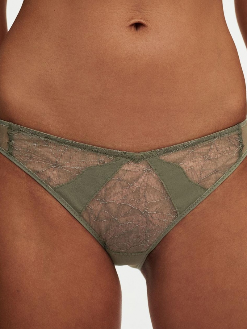 Chantelle Spark Bikini Panties Khaki Army | USA 2371UTZ