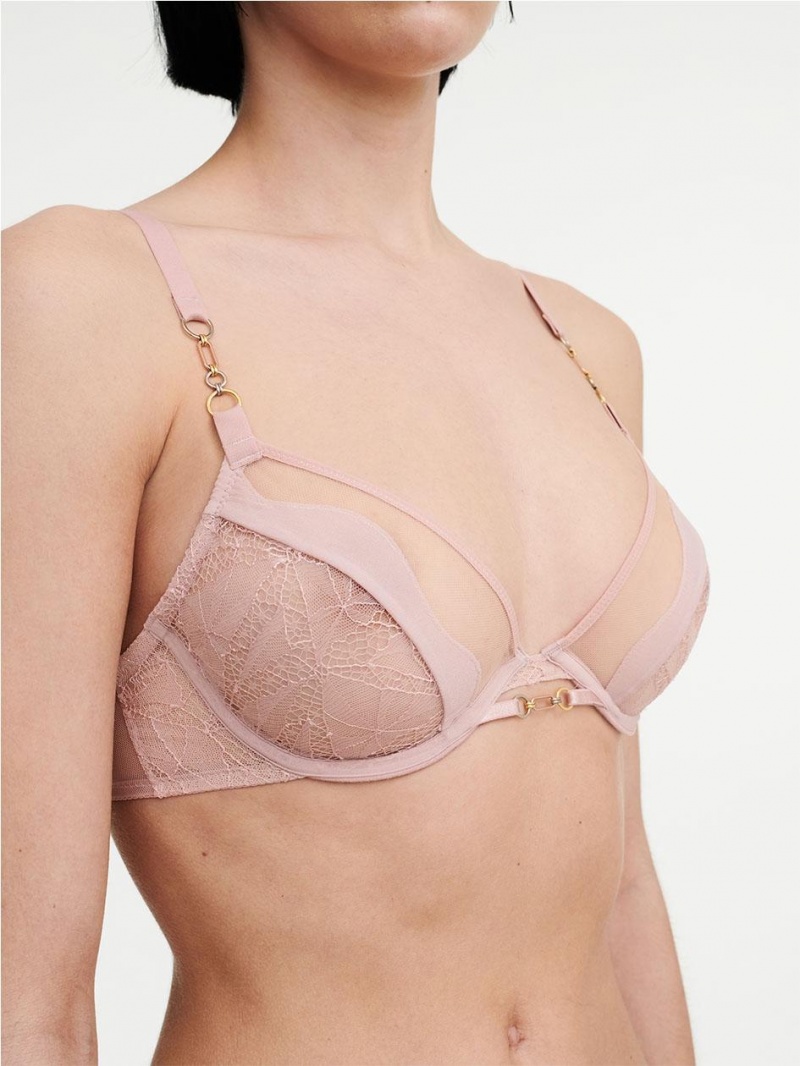 Chantelle Spark Lace Unlined Underwire Bras English Rose | USA 2203CEI