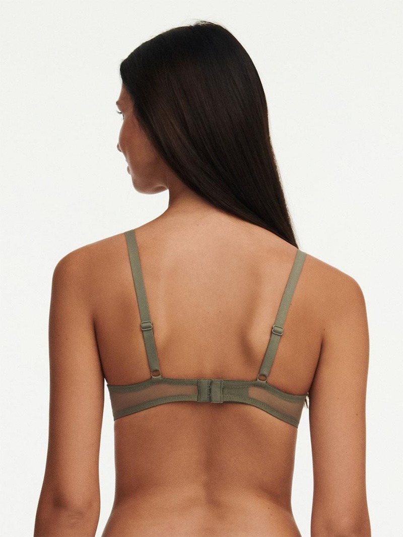 Chantelle Spark Lace Unlined Underwire Bras Khaki Army | USA 2237RWH