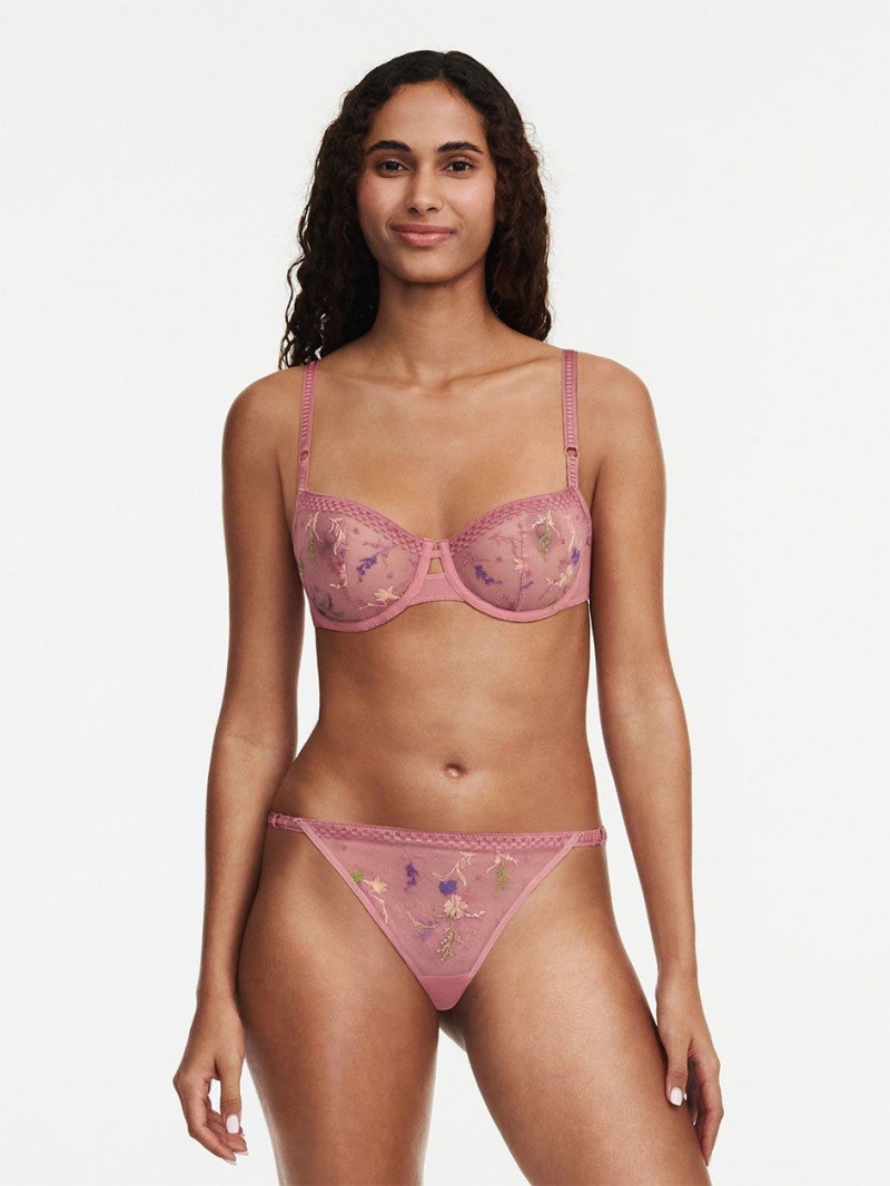 Chantelle Suzy Lace Unlined Demi, Passionata designed by CL Bras Rosewood Multico | USA 1132JJE