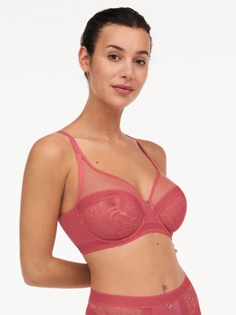 Chantelle True Lace Full Coverage Underwire Bras Coralin | USA 2142DNN