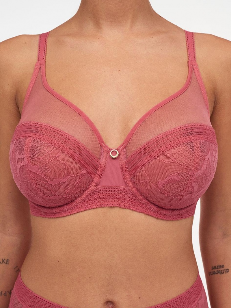 Chantelle True Lace Full Coverage Underwire Bras Coralin | USA 2142DNN