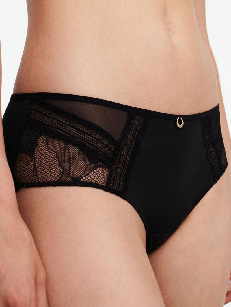 Chantelle True Lace Hipster Panties Black | USA 2400RWV