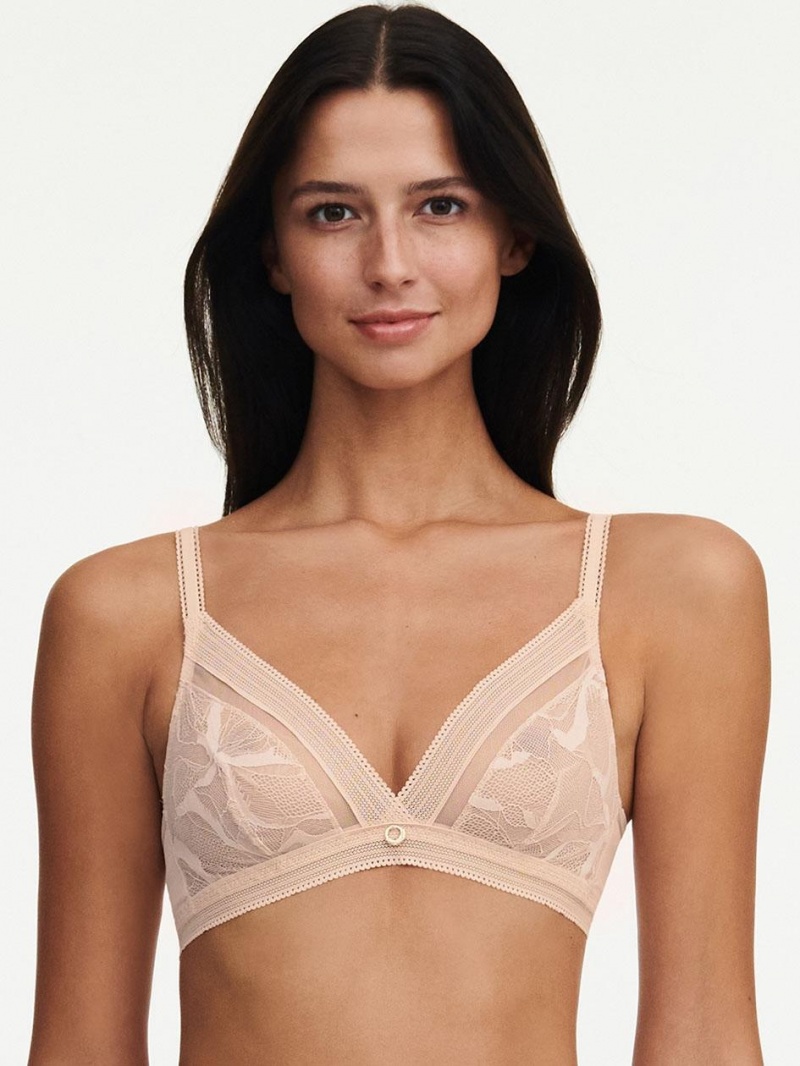 Chantelle True Lace Wireless Bras Nude Blush | USA 2176XFU