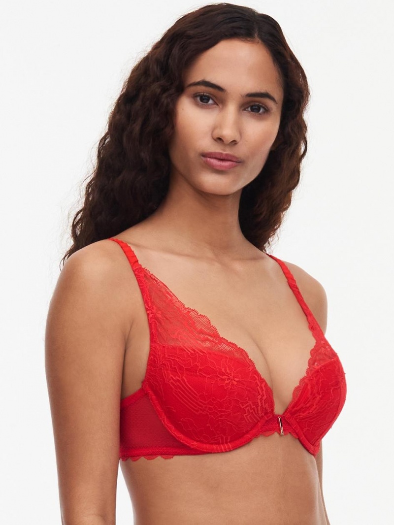 Chantelle Waltz Push Up Bras Bright Poppy | USA 1172TVJ