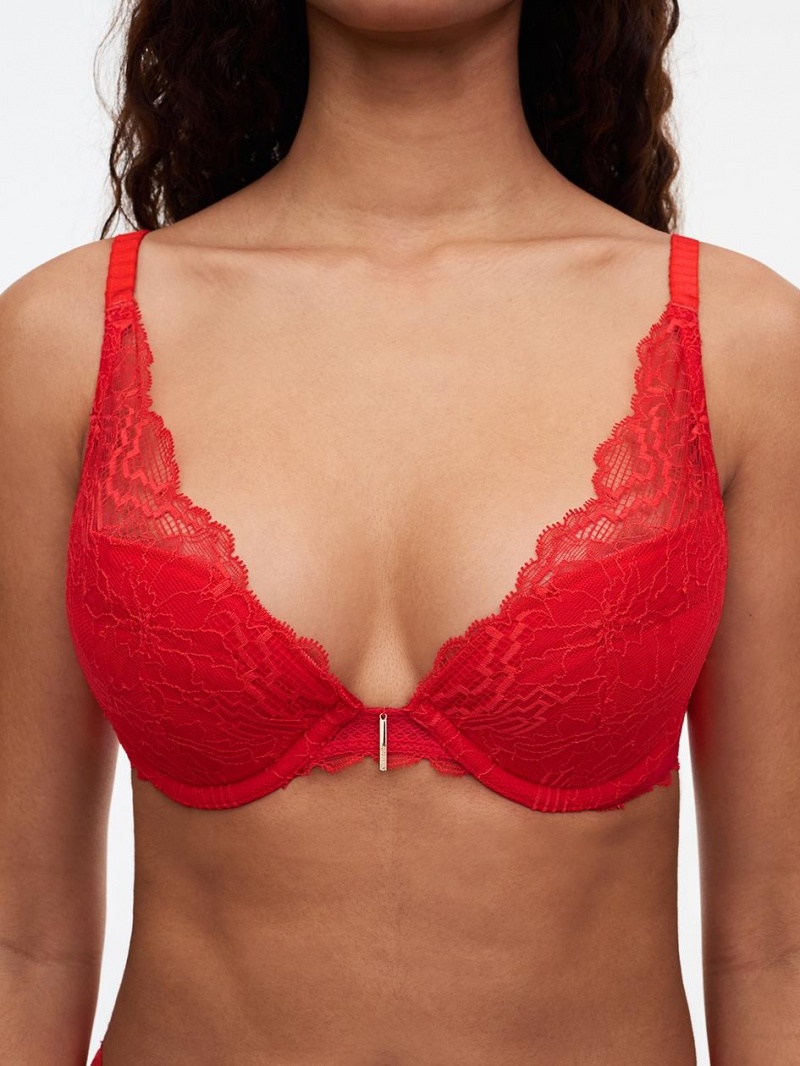 Chantelle Waltz Push Up Bras Bright Poppy | USA 1172TVJ