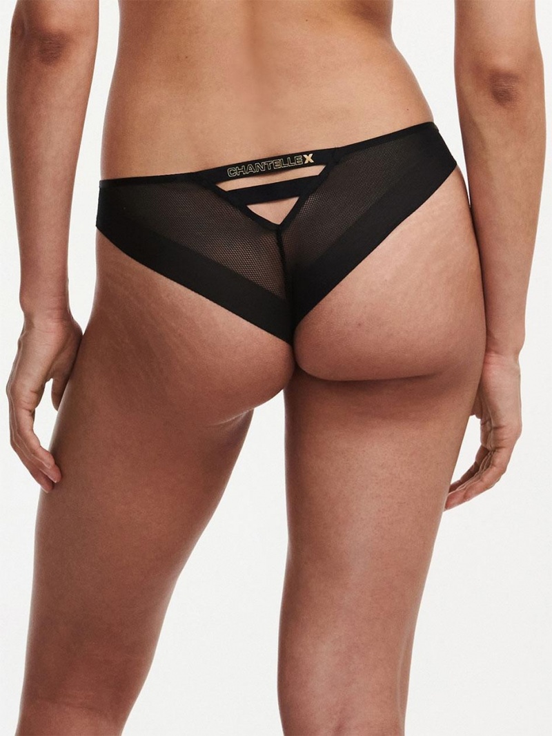 Chantelle Xpose Tanga Panties Black | USA 2401EXB