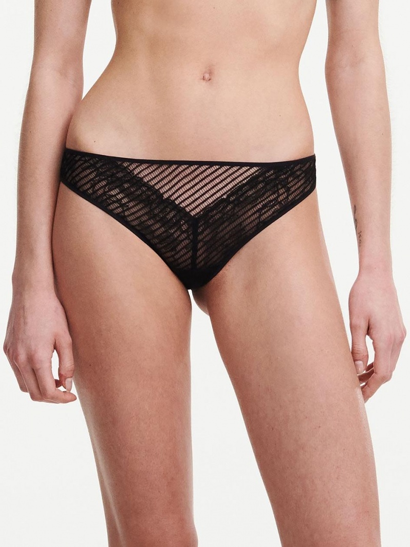 Chantelle tXture Brief Panties Black | USA 2497APH