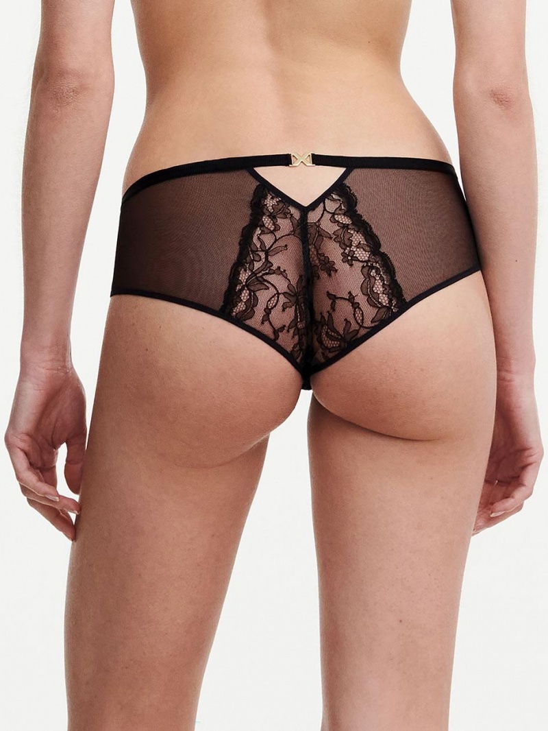 Chantelle tXture Hipster Panties Black | USA 2498PQJ